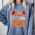 You Won't Scare Me I'm An Infant Teacher Men Women Comfort Colors Sweatshirt Blue Jean