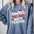 Xmas Lighting Santa's Favorite Math Teacher Christmas Comfort Colors Sweatshirt Blue Jean Xmas Lighting Santa's Favorite Math Teacher Christmas Comfort Colors Sweatshirt Blue Jean