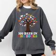 100 Days In The Books Reading Teacher 100th Day Of School Comfort Colors Sweatshirt Pepper