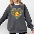 100 Days Of School Bee Hive Tree Hearts Teachers Student Kid Comfort Colors Sweatshirt Pepper