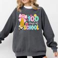 100 Days Of School Preppy 100th Day Of School Teachers Girls Comfort Colors Sweatshirt Pepper