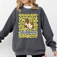 100th Day Of School Teacher Monkey Pun Banana For Men Women Girls Kids Comfort Colors Sweatshirt Pepper