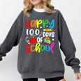 100th Day Of School Teachers Kids Girls Child Happy 100 Days Comfort Colors Sweatshirt Pepper