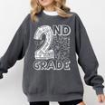 2nd Grade Typography Team 2nd Grade Teacher Back To School Comfort Colors Sweatshirt Pepper