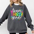 3rd Grade Team Pencil Teacher Student Back To School Girls Comfort Colors Sweatshirt Pepper