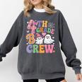 4th Grade Boo Crew Fourth Grade Teacher Kids Happy Halloween Comfort Colors Sweatshirt Pepper