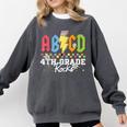 4th Grade Rocks ABCD Back To School Rock Teachers Comfort Colors Sweatshirt Pepper 4th Grade Rocks ABCD Back To School Rock Teachers Comfort Colors Sweatshirt Pepper
