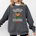 6-7 Students Saying 67 Xmas Six Seven Teacher Christmas Comfort Colors Sweatshirt Pepper