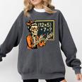 67 Teacher Halloween Skeleton Comfort Colors Sweatshirt Pepper