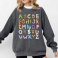 ABC Animals Alphabet Graphic Boys Girls Kindergarten Teacher Comfort Colors Sweatshirt Pepper