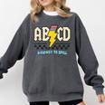 ABCD Highway To Spell Pencil Teacher & Student Font Me Comfort Colors Sweatshirt Pepper ABCD Highway To Spell Pencil Teacher & Student Font Me Comfort Colors Sweatshirt Pepper