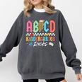 ABCD Kindergarten Rocks Pencil Lightning Teachers Rock Boys Comfort Colors Sweatshirt Pepper ABCD Kindergarten Rocks Pencil Lightning Teachers Rock Boys Comfort Colors Sweatshirt Pepper