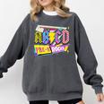 ABCD Pre-K Rocks Back To School PreK Kindergarten Teacher Comfort Colors Sweatshirt Pepper ABCD Pre-K Rocks Back To School PreK Kindergarten Teacher Comfort Colors Sweatshirt Pepper