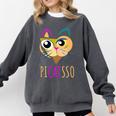 Abstract Cat Art Picatsso Shirt For Art Teachers Comfort Colors Sweatshirt Pepper