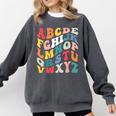Alphabet Hi Back To School ABC Pre K Kindergarten Teacher Comfort Colors Sweatshirt Pepper Alphabet Hi Back To School ABC Pre K Kindergarten Teacher Comfort Colors Sweatshirt Pepper