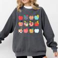 Art Apples Back To School For Teacher Student Comfort Colors Sweatshirt Pepper