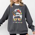 Art Teacher Life Messy Bun Back To School Art Teacher Comfort Colors Sweatshirt Pepper