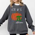 I Ate Some Pumpkin Pi Pie Math Teacher Halloween For Men Women Kids Comfort Colors Sweatshirt Pepper