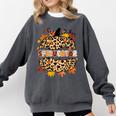 Autumn Fall SPED ED Teacher Thankful Grateful Pumpkin Retro Comfort Colors Sweatshirt Pepper