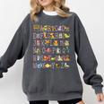 Back To School Kindergarten Teacher ABCs Animals Alphabet Comfort Colors Sweatshirt Pepper