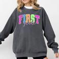 Back To School Neon Checkered First Grade Colorful Teacher Comfort Colors Sweatshirt Pepper Back To School Neon Checkered First Grade Colorful Teacher Comfort Colors Sweatshirt Pepper