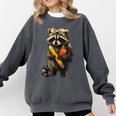 Back To School Raccoon Teachers Student Kids Comfort Colors Sweatshirt Pepper