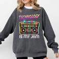 Back To School Retro Technology Is My Jam 80's Teacher Comfort Colors Sweatshirt Pepper Back To School Retro Technology Is My Jam 80's Teacher Comfort Colors Sweatshirt Pepper