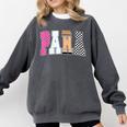 Back To School Teacher Para Preppy Checkered Para Life Comfort Colors Sweatshirt Pepper