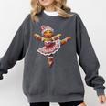 Ballet Dancer Gingerbread Christmas Dance Teacher Girl Women Comfort Colors Sweatshirt Pepper