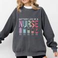 Battery Life Of A Nurse School Teacher Appreciation Comfort Colors Sweatshirt Pepper