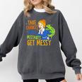 Beauty Teacher Take Chances Make Mistakes Get Messy Comfort Colors Sweatshirt Pepper