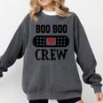 Boo Boo Crew First Aid School Nurse Day Care Teacher Comfort Colors Sweatshirt Pepper