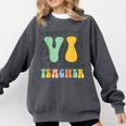 Braille Teacher Of The Visually Impaired Groovy VI Teacher Comfort Colors Sweatshirt Pepper