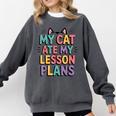 My Cat Ate My Lesson Plans Teacher Cat Humor Comfort Colors Sweatshirt Pepper My Cat Ate My Lesson Plans Teacher Cat Humor Comfort Colors Sweatshirt Pepper