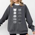 Cat Themed Artist Value Scale Educational Art Teacher Comfort Colors Sweatshirt Pepper