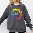 Chicken Themed Color Wheel Educational Art Teacher Artist Men Women Girls Kids Comfort Colors Sweatshirt Pepper
