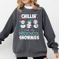 Chillin' With My Preschool Snowmies Teacher Christmas Men Women Kids Comfort Colors Sweatshirt Pepper Chillin' With My Preschool Snowmies Teacher Christmas Men Women Kids Comfort Colors Sweatshirt Pepper