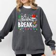 Is It Christmas Break Yet Teacher Xmas Light Santa Hat Comfort Colors Sweatshirt Pepper Is It Christmas Break Yet Teacher Xmas Light Santa Hat Comfort Colors Sweatshirt Pepper