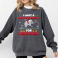 Christmas Math Teacher Hippopotenuse Math Lovers Xmas Comfort Colors Sweatshirt Pepper