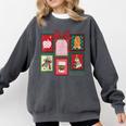 Christmas Teacher Stamps Comfort Colors Sweatshirt Pepper