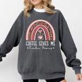 Coffee Gives Me Teacher Powers Leopard Rainbow Teacher Comfort Colors Sweatshirt Pepper Coffee Gives Me Teacher Powers Leopard Rainbow Teacher Comfort Colors Sweatshirt Pepper