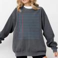 College Ruled Lined Paper Student Teacher Professor Costume Comfort Colors Sweatshirt Pepper