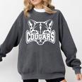 Cougars Teacher Student School Sports Fan Team Spirit Comfort Colors Sweatshirt Pepper