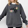 Cut Music Teacher Shirt With a Piano Keys Notes And Flowers Comfort Colors Sweatshirt Pepper Cut Music Teacher Shirt With a Piano Keys Notes And Flowers Comfort Colors Sweatshirt Pepper