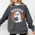 Cute Ghost Book Reading Books Lover Retro Halloween Teacher Comfort Colors Sweatshirt Pepper Cute Ghost Book Reading Books Lover Retro Halloween Teacher Comfort Colors Sweatshirt Pepper
