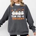 Cute Ghosts Pre-K Boo Crew Teachers Halloween Party Team For Men Women Kids Comfort Colors Sweatshirt Pepper