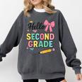 Cute Hello Second Grade Back To School Coquette Teacher Girl Comfort Colors Sweatshirt Pepper Cute Hello Second Grade Back To School Coquette Teacher Girl Comfort Colors Sweatshirt Pepper