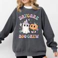 Daycare Boo Crew Groovy Halloween Floral Ghost Kid Teacher Comfort Colors Sweatshirt Pepper Daycare Boo Crew Groovy Halloween Floral Ghost Kid Teacher Comfort Colors Sweatshirt Pepper