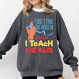 Diabetic Teacher Diabetes Awareness Insulin Blue Ribbon Comfort Colors Sweatshirt Pepper