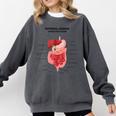 Digestive System Anatomy Anatomical Biology Teacher Men Women Comfort Colors Sweatshirt Pepper